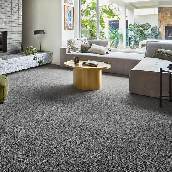 Eco-friendly wool carpet in neutral tone